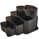 Ver imagem 1 de Porta Canetas E Objetos Com 7 Divisórias Organizador De Mesa Escritório Fumê Dellocolor