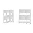 Ver imagem 2 de Conjunto de 2 Estantes Book com Diversos Nichos Branco