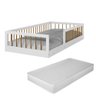 Cama Montessoriana Infantil Berço Grade de Proteção Quarto da Criança com Colchão Cor Branco/nature - 2