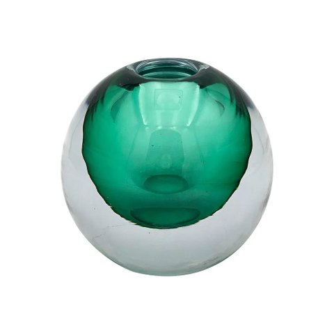 Vaso Decorativo Redondo de Vidro Verde 10cm ROD0032 BTC