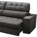 Ver imagem 6 de Sofá 3 Lugares Retrátil Reclinável Chaise Esquerdo 243cm Solin F04 Veludo Grafite - Lyam Decor