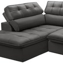 Ver imagem 5 de Sofá 3 Lugares Retrátil Reclinável Chaise Esquerdo 243cm Solin F04 Veludo Grafite - Lyam Decor