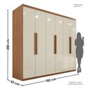 Ver imagem 3 de Guarda-Roupa Casal 6 Portas 4 Gavetas Mônaco