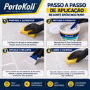 Ver imagem 3 de Kit 18 Rejunte Multiuso Epóxi Branco Porto Koll 1kg