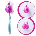 Ver imagem 1 de Kit 4 Suporte Organizador Dispenser Porta Escova de Dente:rosa