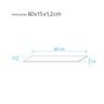 Prateleira Branca MDF 60 x 15cm Suporte Invisível - 3