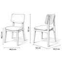 Ver mais imagens de Cadeira de Jantar Manuela Madeira Maciça Estofada Di Franco Madeira Mel Courino Bege