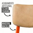 Ver imagem 2 de Cadeira de Jantar Manuela Madeira Maciça Estofada Di Franco Madeira Mel Courino Bege