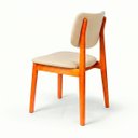 Ver imagem 3 de Cadeira de Jantar Manuela Madeira Maciça Estofada Di Franco Madeira Mel Courino Bege