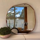 Ver imagem 1 de Espelho Varadero - Linha Couro - - Caramelo - com LED - 110x110