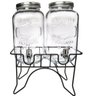Suqueira Dupla Vidro 10 Litros com Suporte Kit Conjunto Dispenser Refresqueira Agua Sucos Bebidas - 4