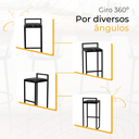 Ver imagem 5 de Kit 2 Banqueta Quadrada Preta para Balcão Ilha Cozinha Gourmet Bancada Piscina Bares Àrea de Lazer