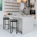 Ver imagem 6 de Kit 2 Banqueta Quadrada Preta para Balcão Ilha Cozinha Gourmet Bancada Piscina Bares Àrea de Lazer