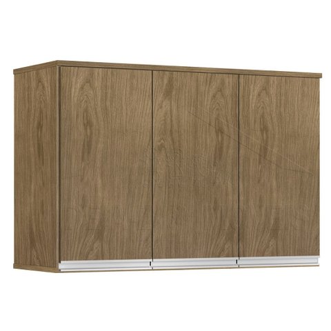 Armário/Aéreo Módulo 3 Portas VALEN Cor Amêndoa PASSE BEM