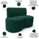 Ver imagem 3 de Sofá 2 Lugares 140cm Orgânico para Sala de Estar Living Larissa L02 Bouclê Verde - Lyam Decor