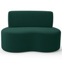 Ver imagem 5 de Sofá 2 Lugares 140cm Orgânico para Sala de Estar Living Larissa L02 Bouclê Verde - Lyam Decor