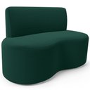 Ver imagem 2 de Sofá 2 Lugares 140cm Orgânico para Sala de Estar Living Larissa L02 Bouclê Verde - Lyam Decor