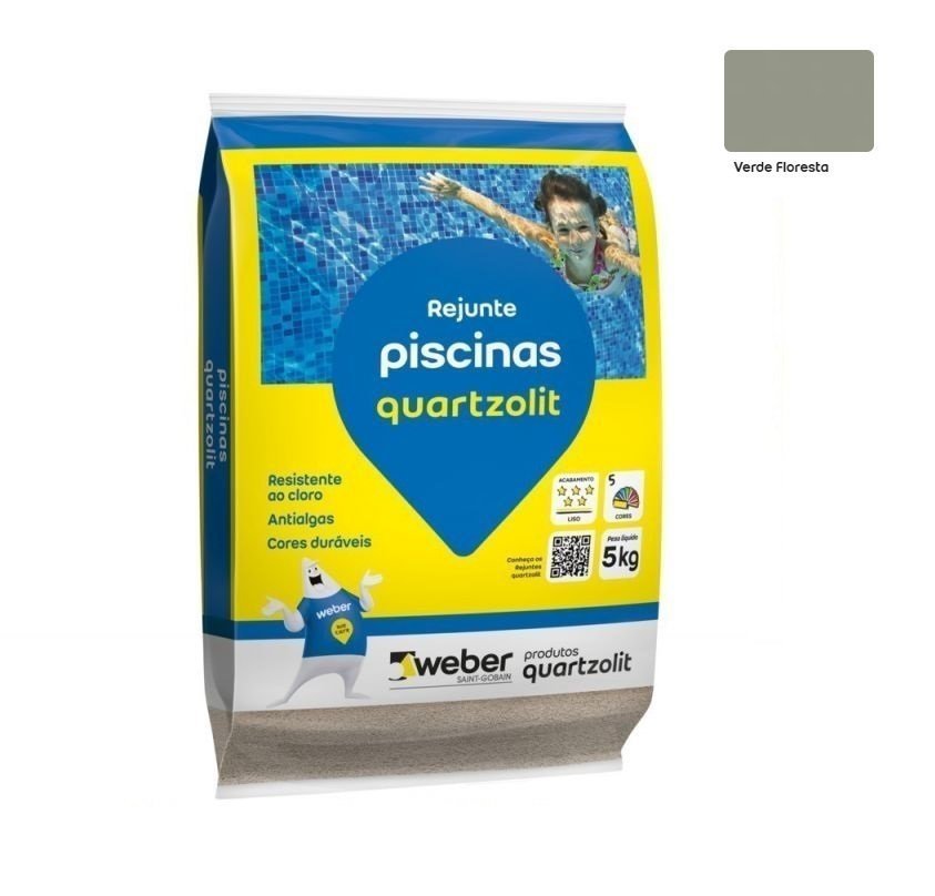 Rejunte Piscina Quartzolit 5kg - Verde Floresta