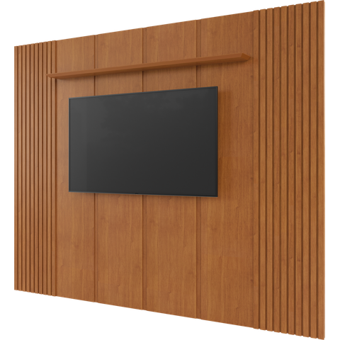 Painel para TV até 75 Polegadas 100% MDF 234CMX250CM Prateleira Apolo - Mavaular Naturale