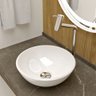 Cuba Apoio Sobrepor Base Banheiro Redonda Lavabo 35cm Baixa Branco - 3