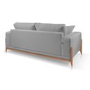 Ver imagem 3 de Sofá 3 Lugares Fixo Living Paris Suede Cinza Claro 2,10m