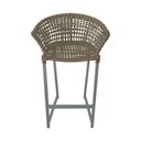 Ver imagem 3 de Conjunto Bistrô Champanheira Cinza Tampo Ripado e 2 Banquetas Reis Corda Náutica Rami