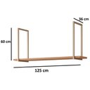 Ver imagem 2 de Módulo Cozinha Mgm Bella Prateleira Suspensa 125cm Cinamomo-mgm