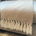 Ver imagem 3 de Manta Decorativa para Sofá Boho Hebrom Marrom Claro Fastlar Manta 100% Algodão 140x200cm
