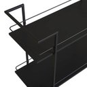 Ver imagem 2 de Carrinho Bar Industrial 2 Prateleiras 90cm Artho Preto Z54 - Mpozenato