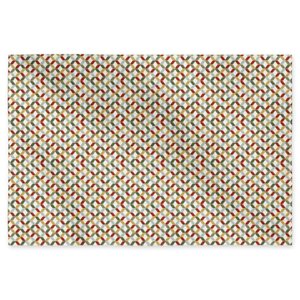 Toalha de Mesa Retangular 6 Lugares Abstrata 100% Algodão - 1,36x2,20m