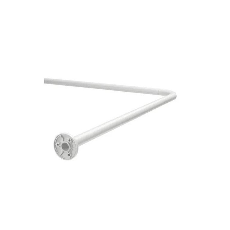 Porta Cortina Banheiro Box Varão Tubo Curvo de Aço em L 1x1m