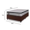 Cama Box Casal com Baú + Colchão Molas Ensacadas Pillow Hyper Gel Barcelona Hellen 138x188:marrom - 3