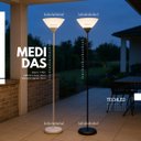 Ver imagem 6 de Luminaria de Chao Poste Jardim Pedestal Luminaria Piso Abajur de Chão Techled Cinza