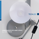 Ver imagem 5 de Luminaria de Chao Poste Jardim Pedestal Luminaria Piso Abajur de Chão Techled Cinza