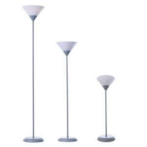 Luminaria de Chao Poste Jardim Pedestal Luminaria Piso Abajur de Chão Techled Cinza