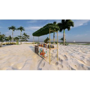 Gazebo Telado Pergolado Dourado para Decorar com Flores, 250cm Portátil e Desmontável