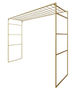 Ver imagem 4 de Gazebo Telado Pergolado Dourado para Decorar com Flores, 250cm Portátil e Desmontável