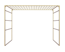 Ver imagem 3 de Gazebo Telado Pergolado Dourado para Decorar com Flores, 250cm Portátil e Desmontável
