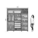 Ver imagem 3 de Guarda Roupa Casal Flora 06 Portas Cinamomo/Off White Henn
