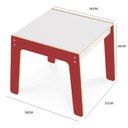 Ver imagem 5 de Mesinha Infantil Madeira Didatica Mesa Vermelha MDF Estudos Lanche Multiuso Quarto Infantil Brinqued