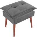Ver imagem 4 de Kit 2 Puff Puf Opall Pes Palito 55x40cm Suede Cinza Escuro MPassos