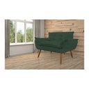 Ver imagem 3 de Namoradeira Decorativa Opala Suede Verde 2 Lugares Pés Madeira Ms Decor
