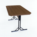 Ver imagem 1 de Mesa Escrivaninha Office ou Lanchonete Tampo Grosso Industrial 1,36m Nogal