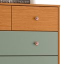 Ver imagem 3 de Cômoda Vittoria 6 Gavetas Cinamomo/sálvia - Móveis Albatroz