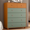 Ver imagem 2 de Cômoda Vittoria 6 Gavetas Cinamomo/sálvia - Móveis Albatroz