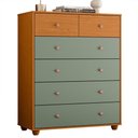 Ver imagem 1 de Cômoda Vittoria 6 Gavetas Cinamomo/sálvia - Móveis Albatroz