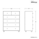 Ver imagem 5 de Cômoda Vittoria 6 Gavetas Cinamomo/sálvia - Móveis Albatroz