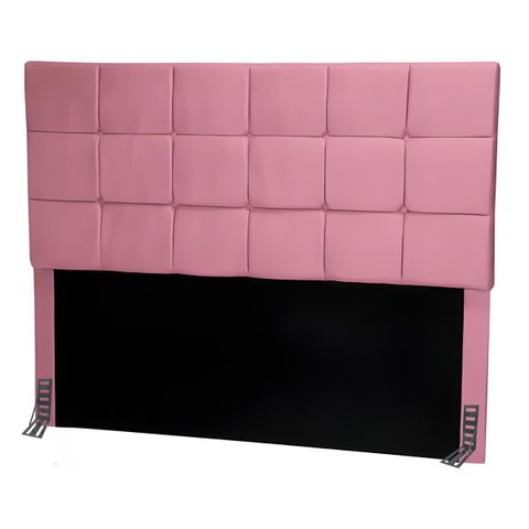 Cabeceira Queen 160 Cm Estofada Talita em Suede com Frame:rosa