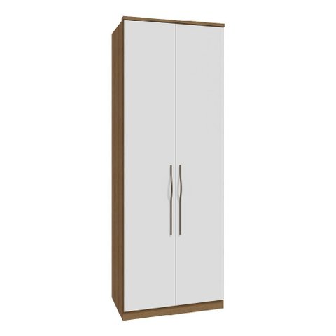 Guarda Roupa Modulado 02 Portas com Colmeia 234cm Setiba - Jequitibá/branco