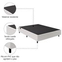 Ver imagem 3 de Cama Box Base Casal Queen 1,58m Suede Marsala Branco